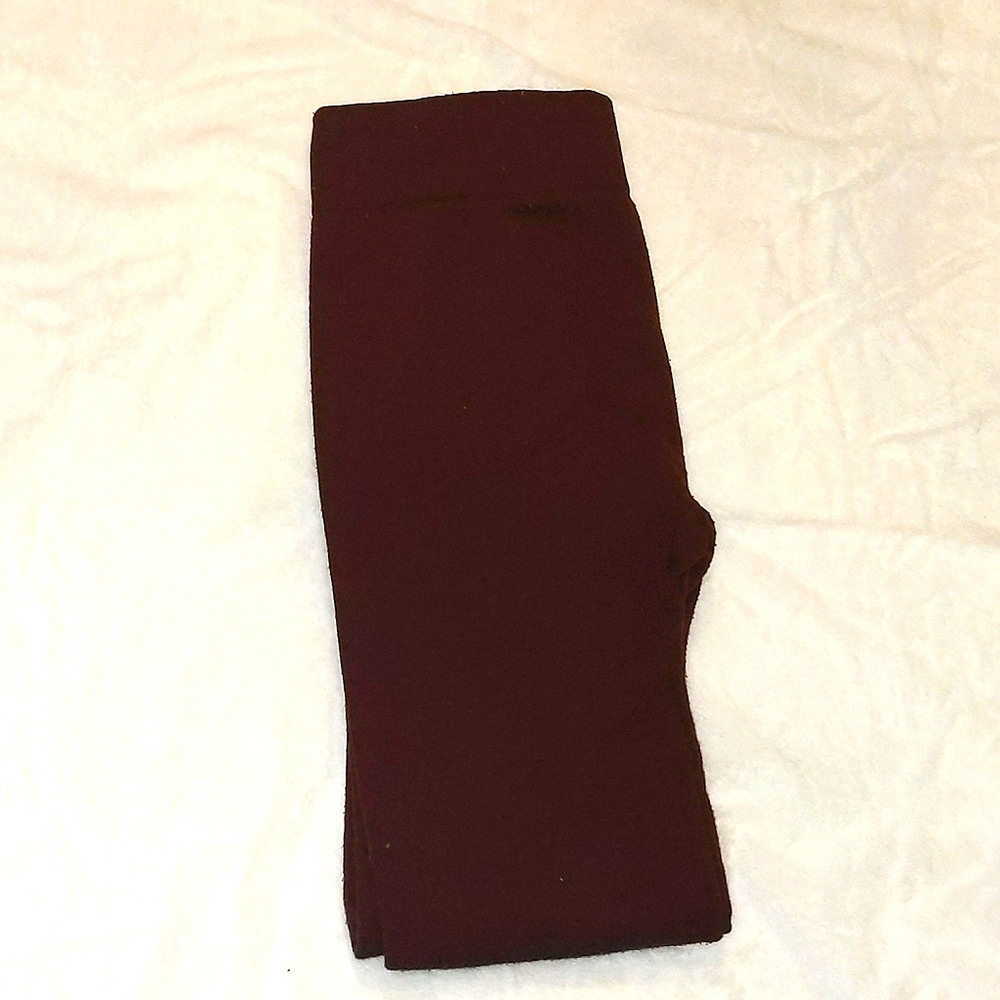 Women's small/medium maroon fleece leggings